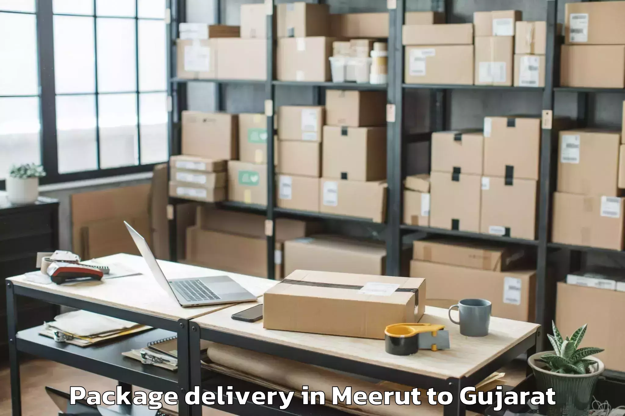 Easy Meerut to Khambhat Package Delivery Booking